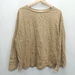 ◇ ⊂ SENSE OF PLACE by URBAN RESEARCH バックプリント 長袖 カットソー サイズF ブラウン レディース E  【1410100003525】