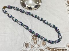 九谷焼 色絵ネックレス ロングネックレス 陶器 磁器製 