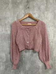FREE'S MART フリーズマート ラメギャザーニット カーディガン sizeF/ピンク ◆■ レディース