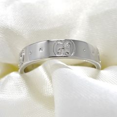 GUCCI アイコン リング 750WG K18WG ホワイトゴールド 表記サイズ9 約3.3g
