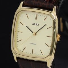ALBA V501-5C30 クォーツ スクエア メンズ腕時計 稼働品 - メルカリ