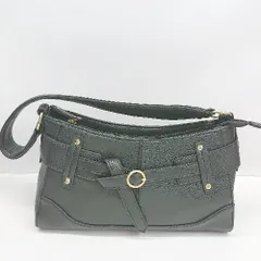 ◇ Θ SHOO・LA・RUE シューラルー 無地 レザートートバッグ ブラック系 レディース E  【1506230023745】