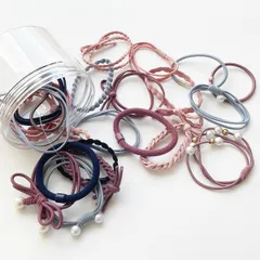 【迅速発送】ヘアゴム 大人 髪ゴム 12点セット 髪留め おしゃれ おとな シンプル プレスレット 上品 かわいい (ミックス)