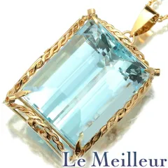 ペンダントネックレス ブルートパーズ 45.73ct K18 中古 プレラブド 返品OK