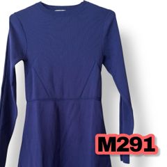 ZARA(ザラ)　ストッチニットワンピース　ネイビー色　Ｌサイズ　レディースワンピース　管理M291