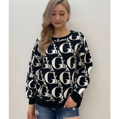 【SALE】GYDA PATTERNニットトップス GYDA ジェイダ 072512644801 gyda レディース ニット セーター オーバーサイズ フリーサイズ 黒 ブラック GYDA セーター gyda ニット