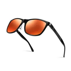 【迅速発送】FEISEDY サングラス メンズ 偏光 ミラー軽量合金 フレーム UV400保護uvカット 大きいスポーツサングラス ウェリントンドライブ 野球 自転車 釣り ランニング ゴルフ 運転 男女兼用 ハードケース付きB1038