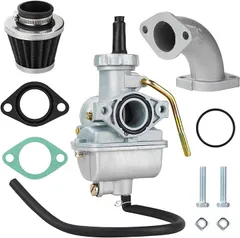 Jetsetmoto 互換品キャブレター PC20 PZ20 キャブレターセット マニホールド パワーフィルター 交換 本体 バイク用 汎用 修理用