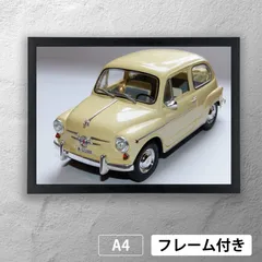 フィアット（FIAT）　600　ミニカー　フォトポスターA4　マット　その14　【フレーム付】《MT》のサムネイル