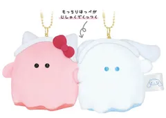 クラ 【送料無料】【サンリオキャラクターズ×オバケーヌ】ニコぬいキーホルダー【ハローキティ×シナモロール】【コラボ】【マスコット】【ぬいぐるみ】【人形】【ドール】【キーホルダー】【キーリング】【チャーム】【鍵】【おそろ】【ペア】【雑貨】【グッズ】【かわいい】