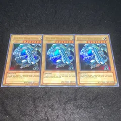 遊戯王     青眼の白龍３枚 Yahoo!オークション -「遊戯王 青眼の白龍 3枚」の落札相場