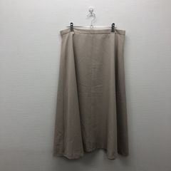 【Eddie Bauer】エディー・バウアー　ベージュ　スカート　レディース　ミモレ丈　オフィス　シンプル　