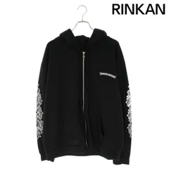 クロムハーツ  SWTSHRT HD ZIP ジップパーカー 袖フローラルバックプリントジップアップパーカー メンズ XL