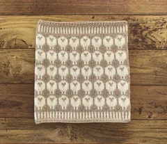 マスク風★ひつじのネックウォーマー　ロング（ミルクティ）男女兼用、子供も着用可！