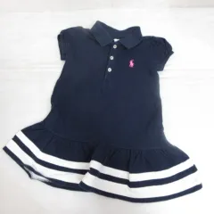 ラルフローレン RALPH LAUREN 半袖 ポロシャツ ワンピース ベビー服 24M/90 ネイビー ポニー刺繍 子供服 正規品