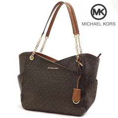 マイケルコース トートバッグ レディース MICHAEL KORS ラージ クロス チェーン ショルダー トート ブラウン 35F1GTVT3B BROWN