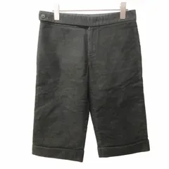アーペーセー A.P.C. クロップドパンツ モールスキン ピーチスキン ワイド コットン 黒 ブラック 36 0725■GY06のサムネイル
