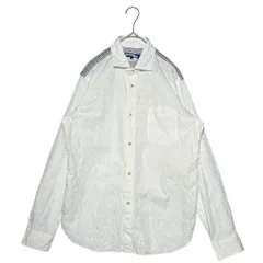 COMME des GARCONS JUNYA WATANABE MAN(コムデギャルソンジュンヤワタナベマン) 19AW 前身頃 ペイズリー織り 肩 チェック 切替 長袖 コットン シャツ WD-B004 S ホワイト×ブルー AD2019のサムネイル