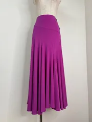 《新品》社交ダンス　チェリーピンク　切り替えフレアスカート　衣装【Roger】