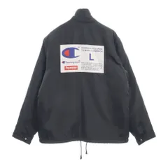 SUPREME (シュプリーム) 18AW ×CHAMPION Label Coaches Jacket ビッグラベルコーチジャケット ブラックのサムネイル