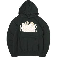 新品 UNDERCOVER アンダーカバー 23AW 日本製 HOODIE ANGEL NOISE / satinpatch エンジェルノイズ スウェットプルオーバーパーカー UC2C4892-3 3 BLACK 裏毛 トップス g22076