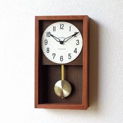 振り子時計 掛け時計 壁掛け時計 おしゃれ 木製 クラシック レトロ モダン シンプル ナチュラル 四角 見やすい 日本製 ヒノキ振り子時計