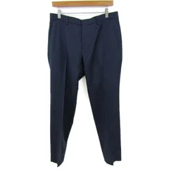 ヒューゴボス パンツ ボトムス スラックス センタープレス ウール メンズ 48サイズ ネイビー HUGO BOSS 【中古】