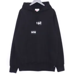 Supreme garcons Split Box Logo パーカー　L 黒 COMME des GARCONS SHIRT Supreme Split BOX Logo Hoodie Black