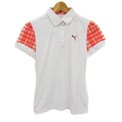 プーマ ポロシャツ トップス 半袖 ゴルフウエア レディース Mサイズ ホワイト PUMA 【中古】