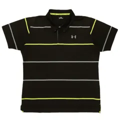 UNDER ARMOUR アンダーアーマー ゴルフ ウェア ストレッチ ボーダー 半袖 ポロシャツ メンズ