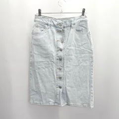 ◇ ⊂ Levi's リーバイス フロントボタン 膝丈 セミタイト スカート サイズ24 ブルー系 レディース E  【1503050018708】のサムネイル