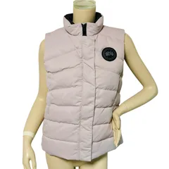 良品★CANADA GOOSE・カナダグース FREESTYLE VEST ブラックレーベル レディース ブランドアイコンワッペン付き フルジップ スナップボタン比翼仕立て フィッシュテール ダウンベスト(S)レディースダウンジャケット カジュアル 秋冬物