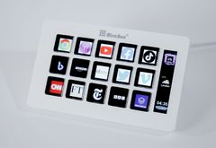 HSV293Slim Stream Dock 左手デバイス ショートカットキーデバイス カスタム 15個のカスタムLCDキー アプリで起動 Twitch YouTube
