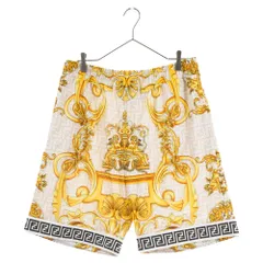 VERSACE (ヴェルサーチ) 22SS×FENDI FENDACE フェンダーチェ バミューダ裾ロゴメッシュハーフパンツ ホワイトのサムネイル