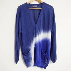 #spc ヨウジヤマモト YohjiYamamoto POUR HOMME カーディガン 3 青 長袖 麻 シースルー メンズ [865234]のサムネイル