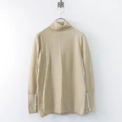 アンティパスト ANTIPAST ウールリブ タートルネックニット 袖レース付き トップス 1/ベージュ トップス【2400013823883】のサムネイル