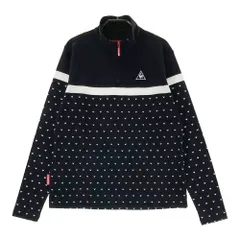 サイズ：L LE COQ GOLF ルコックゴルフ  ハーフジップ 長袖Tシャツ 総柄 ブラック系 [240101511603] ゴルフウェア レディース ストスト