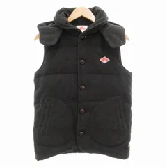 ダントン DANTON ×ビームス BEAMS 別注 ダウンベスト ジャケット フード付 ロゴ 38 グレー /GV