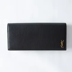 SAINT LAURENT サンローラン モノグラム ウォレット YSLロゴ 長財布 ロングウォレット メンズ レディース ユニセックス 1000 BLACK ブラック 黒 635542のサムネイル