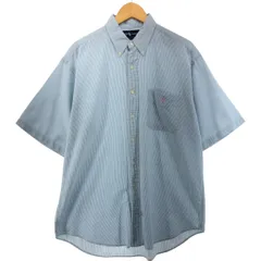 古着 ラルフローレン Ralph Lauren 半袖 ボタンダウン ストライプシャツ メンズL相当/eaa555147