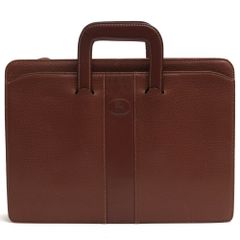 バーバリー／BURBERRY バッグ ブリーフケース ビジネスバッグ 鞄 ビジネス メンズ 男性 男性用 レザー 革 本革 ブラウン 茶  裏地バーバリーチェック柄 シボ革 シュリンクレザー