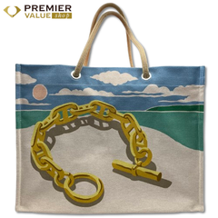 エルメス ESCALE A LA PLAGE ビーチバッグ 103617M 48 トワルアッシュ
