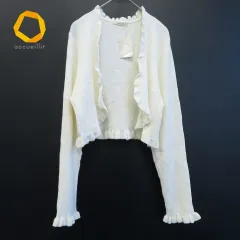 ローズ ティアラ Rose Tiara ボレロ カーディガン ショート ニット 羽織 フリル  869077i