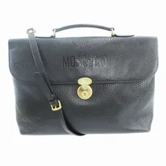 モスキーノ MOSCHINO ブリーフケース ビジネスバッグ ショルダー 2WAY レザー 黒 ブラック /AE ■GY18のサムネイル