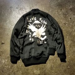 COMME des GARCONS 24aw  青山オリジナル ×港商 捻れ スカジャン LIVE FREE M  コムデギャルソン 東洋エンタープライズ 青山限定