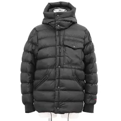 MONCLER BORN TO PROTECT モンクレール ダウンジャケット GAITE GIUBBOTO 2020年製 ロゴ レッドワッペン コミックラベル Econyl ナイロン100% フード取り外可能 2WAY メンズ 4 黒 赤 ルーマニア製