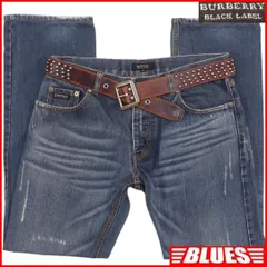 バーバリーブラックレーベル ジーンズ デニム W32 刺繍 HH9566