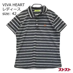 VIVA HEART ビバハート 半袖 ポロシャツ 総柄 ブラック系 42 [240001967875]#