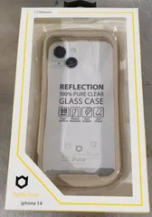 【新品·未使用】iFace iPhone14 ケース 強化ガラスクリアケース ページュ