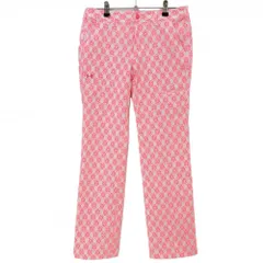 【新品】アンダーアーマー パンツ 白×蛍光ピンク 総柄 HEATGEAR レディース MD ゴルフウェア UNDER ARMOUR